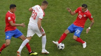 Hasil Piala Dunia 2018 Kosta Rika vs Serbia Babak Pertama Skor 0-0