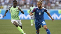 Nigeria vs Islandia, Elang Super Nol Tembakan di Babak Pertama