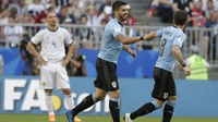 Hasil Uruguay vs Rusia Babak Pertama Skor Sementara 2-0