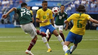Statistik Pertandingan Brasil vs Meksiko di Babak 1 Skor 0-0