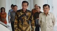 Jokowi Tiba di Lokasi Deklarasi Cawapresnya