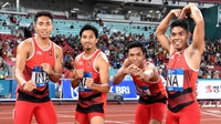 Zohri Dkk Raih Medali Perak Asian Games Nomor Lari Estafet 4x100