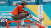 Adu Keterampilan Papan Luncur di Skateboard Asian Games 2018