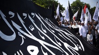 Aksi Demo Bendera Digelar, Arus Lalin Medan Merdeka Padat Merayap