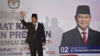 Teriakan Takbir Iringi Keberangkatan Prabowo Menuju Arena Debat