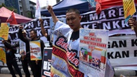 Pekerja Pelabuhan Indonesia Gelar Demo di BUMN
