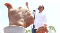 Kampanye di Banjarmasin, Jokowi Janji Tuntaskan Jalur Kereta Api