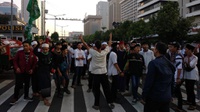 Polisi Adang Belasan Anak Ikut Demo 22 Mei di Jakarta