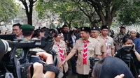 Gunakan Baju Pramuka Buwas Hadir di Lokasi Pemakaman Ani Yudhoyono