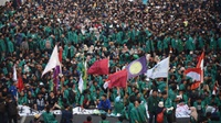 Ribuan Mahasiswa Demo di DPR Tolak RUU Anti Demokrasi
