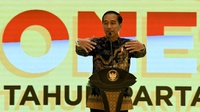 Disambut Airlangga, Jokowi Tiba di Munas Golkar