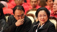 Prananda Prabowo Mendampingi Megawati di Rakernas I PDIP