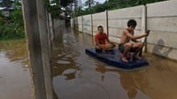 Waspada Banjir Jakarta: P.A. Karet Tinggi Air 1241 cm Status Siaga 1, Update 7 April 2023 21:50 WIB