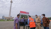 Komunitas Mobil Honda Sumbangkan Fasilitas Cuci Tangan di Monas