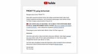 Akun FRONT TV Diblokir Youtube, FPI: Atas Permintaan Pemerintah