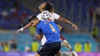 Sejarah Pertemuan Italia vs Inggris, Head to Head, Rekor di EURO