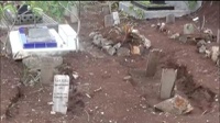 Puluhan Makam Jenazah COVID-19 di TPU Cikadut Bandung Amblas