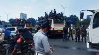 Demo 11 April, Mahasiswa Blokade Gerbang Tol Gedong Jaktim