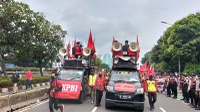 Demo 21 April 2022: Jalan di Depan Gedung DPR Arah Slipi Ditutup
