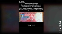 Hoaks Uang Pecahan Rp100 Bergambar Wajah Presiden Jokowi