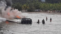 Perahu Motor Bupati Teluk Wondama Terbakar, Satu Orang Tewas