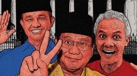 SMRC: Elektabilitas Ganjar Naik, Prabowo Stagnan & Anies Turun