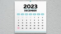 Kalender Islam Jumadil Akhir Desember 2023 hingga Januari 2024