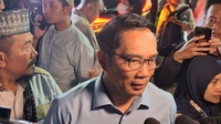 Ridwan Kamil Tonton Langsung Debat Pilpres 2024 di Gedung KPU