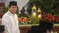 Usai Salat Id, Prabowo Sambangi Jokowi di Open House Istana