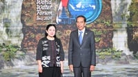 Malu-malu Puan Tanggapi Pertemuan dengan Jokowi di Acara WWF