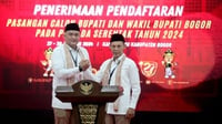 Rudy Susmanto-Ade Jaro Resmi Daftar Pilkada Kabupaten Bogor