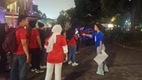 Suporter Memenuhi Kawasan GBK di Laga Indonesia versus Australia