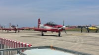 Pertunjukan Jupiter Aerobatic Team di Bali International Airshow