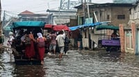 Sisa 1 RT & 4 Ruas Jalan Terdampak Banjir Rob di Jakarta Utara