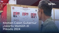 Momen Calon Gubernur Jakarta Memilih di Pilkada 2024