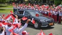 Presiden Erdogan Tiba di Istana Bogor, Disambut Murid SD-SMP