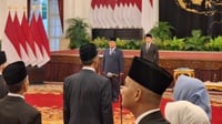 Prabowo Lantik 31 Dubes di Istana, Salah Satunya Politikus PDIP