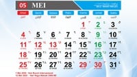 Daftar Hari Besar Mei 2025 Nasional dan Internasional