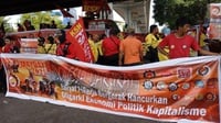 May Day di Makassar: Buruh dan Ojol Serukan Tolak RUU TNI-Polri