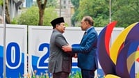 Prabowo Disambut PM Malaysia saat Hadiri KTT ke-46 ASEAN