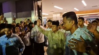 Peserta Kongres PSI Teriakkan Yel-yel Dukung Prabowo 2 Periode
