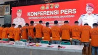 23 Anggota Geng Motor Ditangkap Usai Teror Warga di Makassar