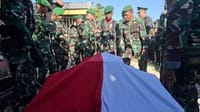 Jenazah Prada Lucky Dimakamkan Secara Militer di Kota Kupang