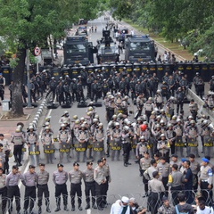 Polisi Kerahkan 3.355 Personel Kawal Demo di DPR & KPU Hari Ini
