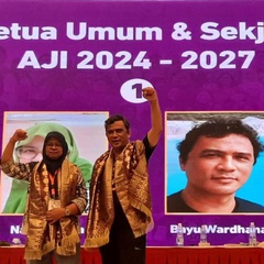 Nani Afrida-Bayu Wardhana Pimpin AJI Indonesia 2024-2027