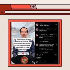 Hoaks Jokowi Bagi-bagi Bantuan Tunai Rp50 Juta di Media Sosial