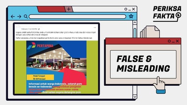 Hoaks Pertamina Bagi BBM Gratis