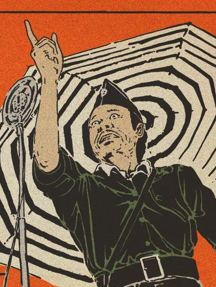 Ilustrasi Mozaik Bung Tomo. tirto.id/Sabit Ilustrasi Mozaik Bung Tomo