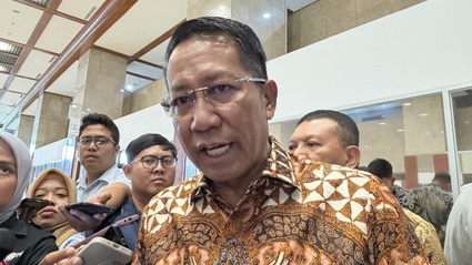 Menteri Hukum (Menkum), Supratman Andi Agtas di Gedung DPR RI, Jakarta, Jumat (26/9/2025). tirto.id/Nabila Ramadhanty Putri Darmadi. Supratman Andi Agtas