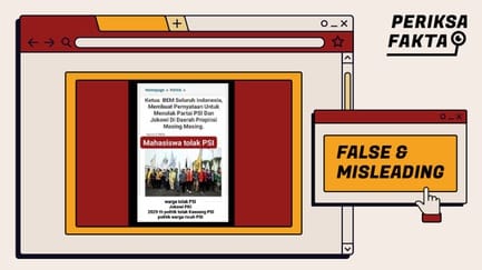 Keliru, Ketua BEM Seluruh Indonesia Tolak PSI & Jokowi di Daerah